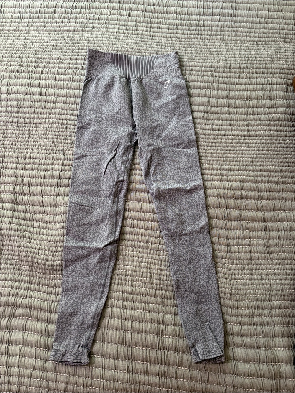 Gymshark Seamless High-Waist Leggings in Light Gray Melange